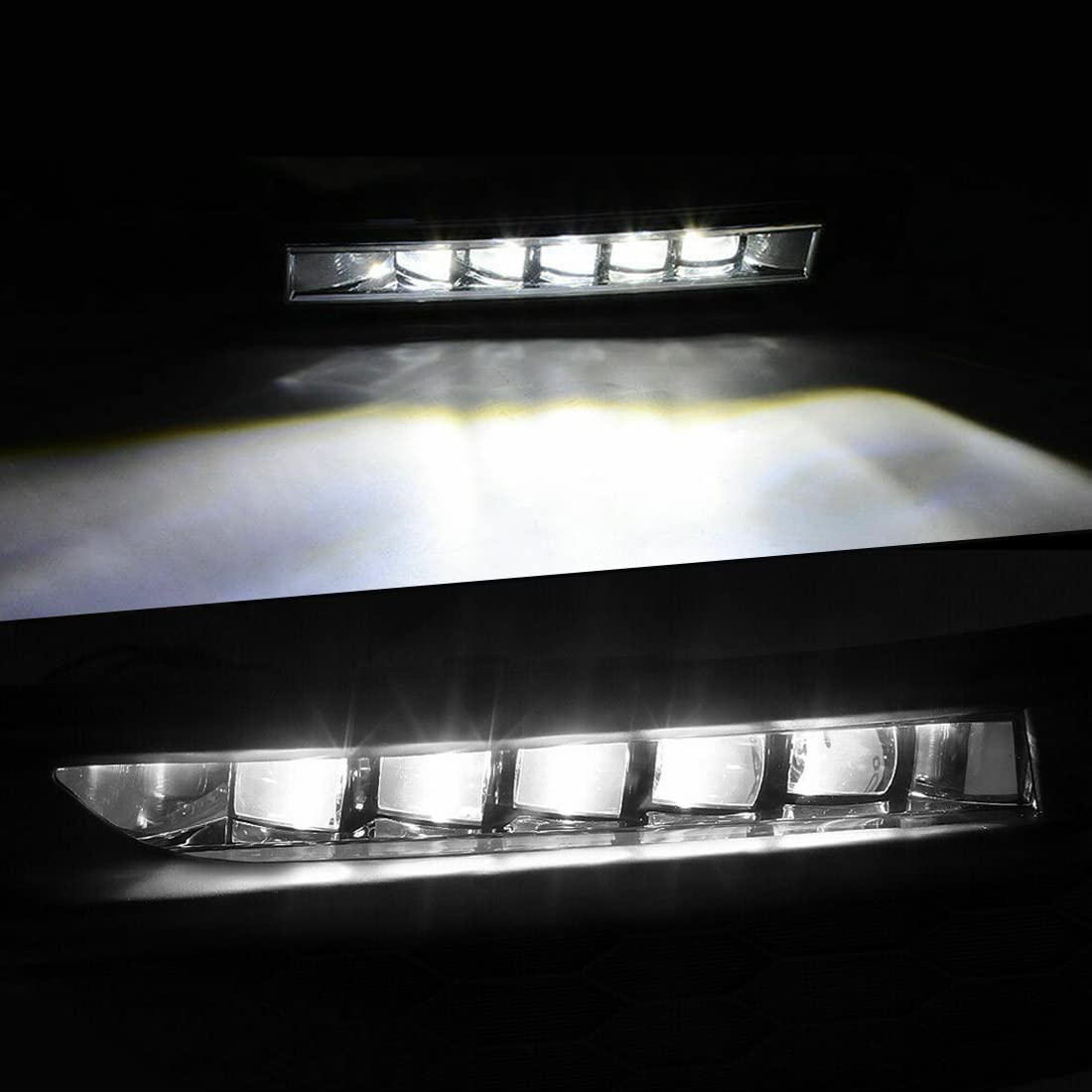 2016-2017 Honda Accord LED Fog Lights - White Daytime Running Lights with Bezel Replacement - Perfect for Night Driving & Enhanced Visibility