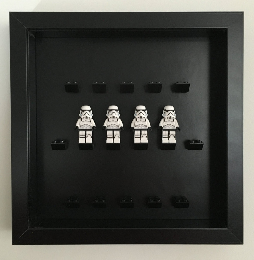 Premium Black Display Frame for Lego® Minifigures - Customizable Shadow Box for Collectors | Perfect for Home Decor, Office Display & Gift Giving