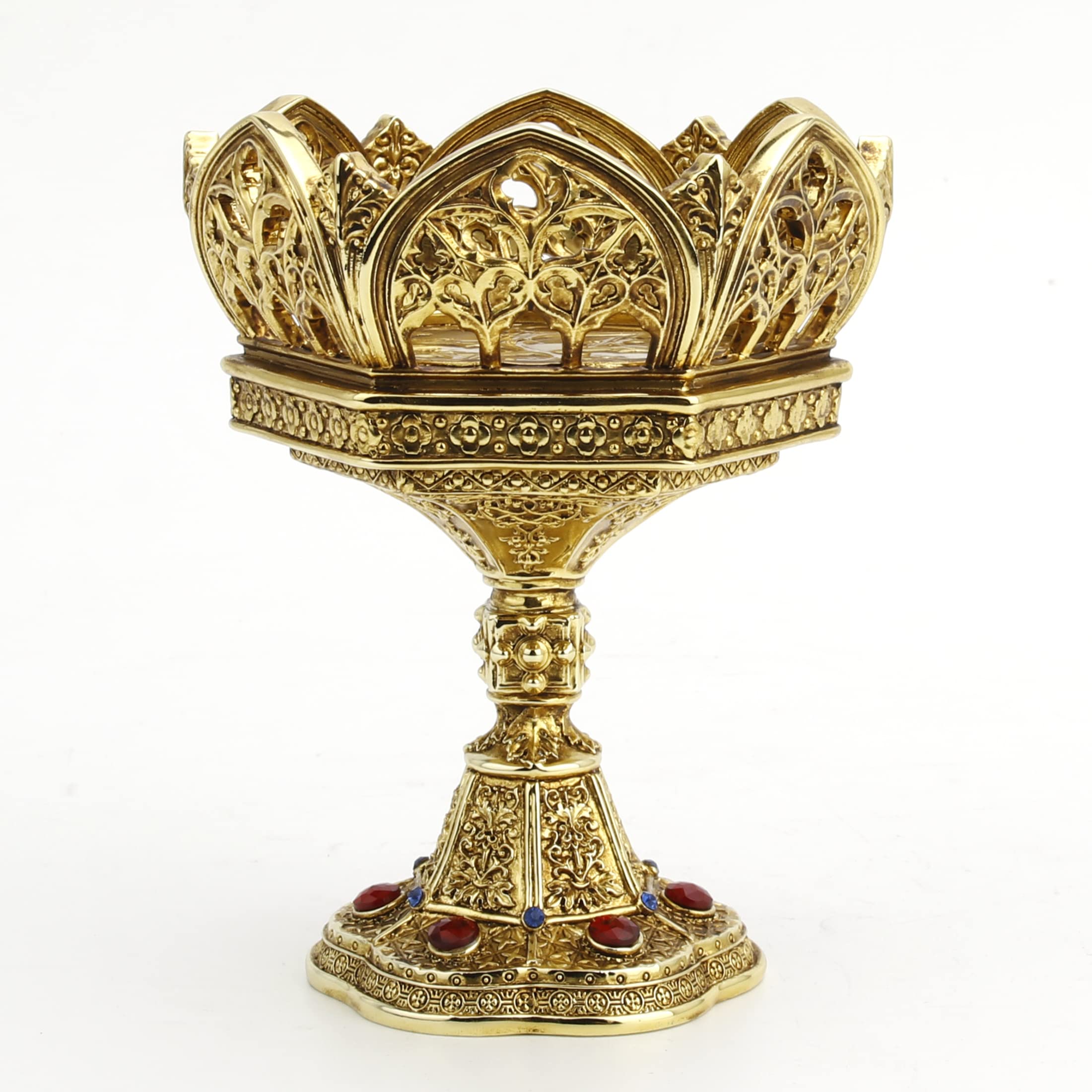 Veronese Design Hexagon Cathedral Gold Plated Votive Candle Holder - Elegant Home Decor for Weddings, Church Altars & Holiday Centerpieces