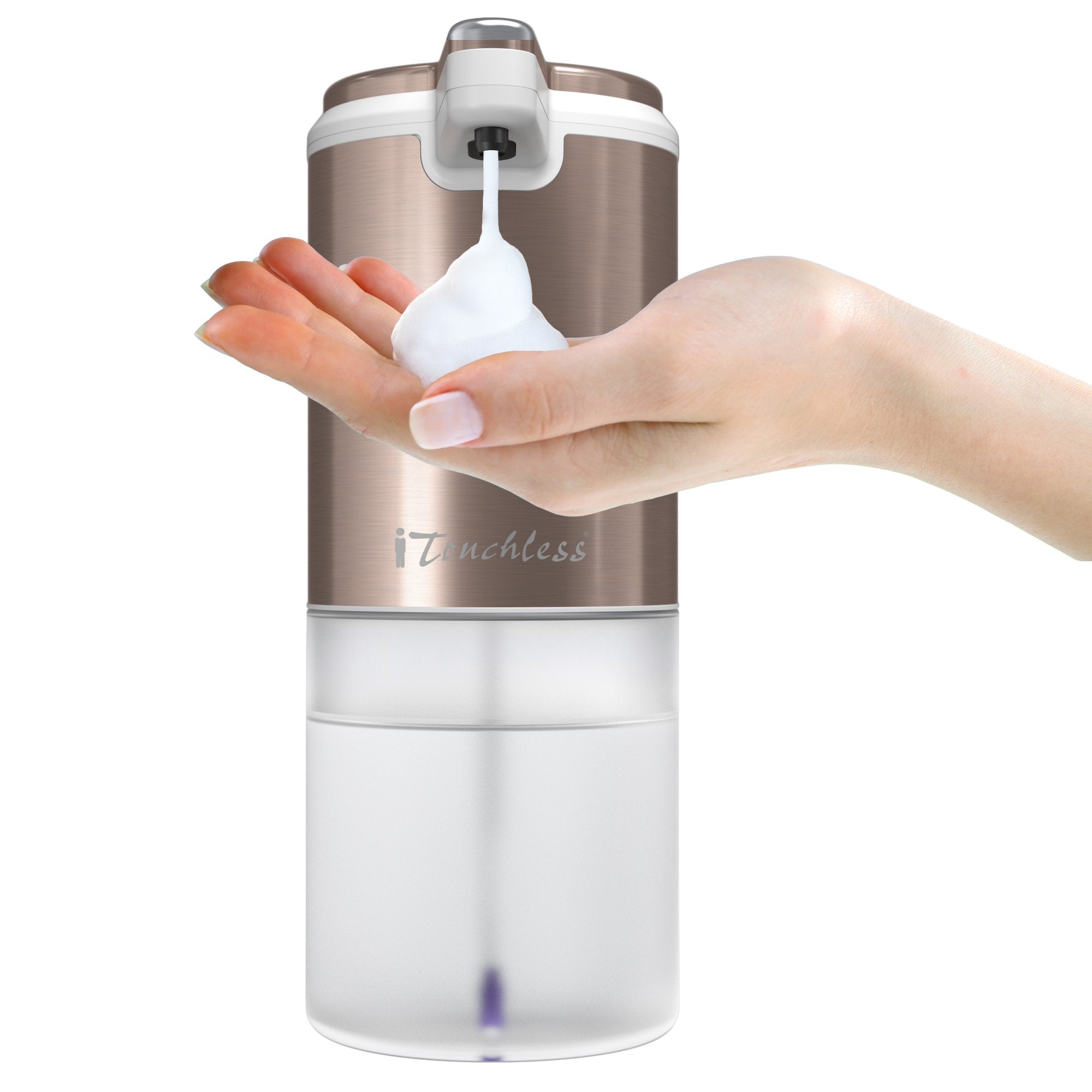 Ultraclean Rose Gold Automatic Sensor Foam Soap Dispenser - Touchless Hand Soap Dispenser for Bathroom, Kitchen & Office - Elegant & Hygienic Liquid Soap Dispenser for Home & Commercial Use