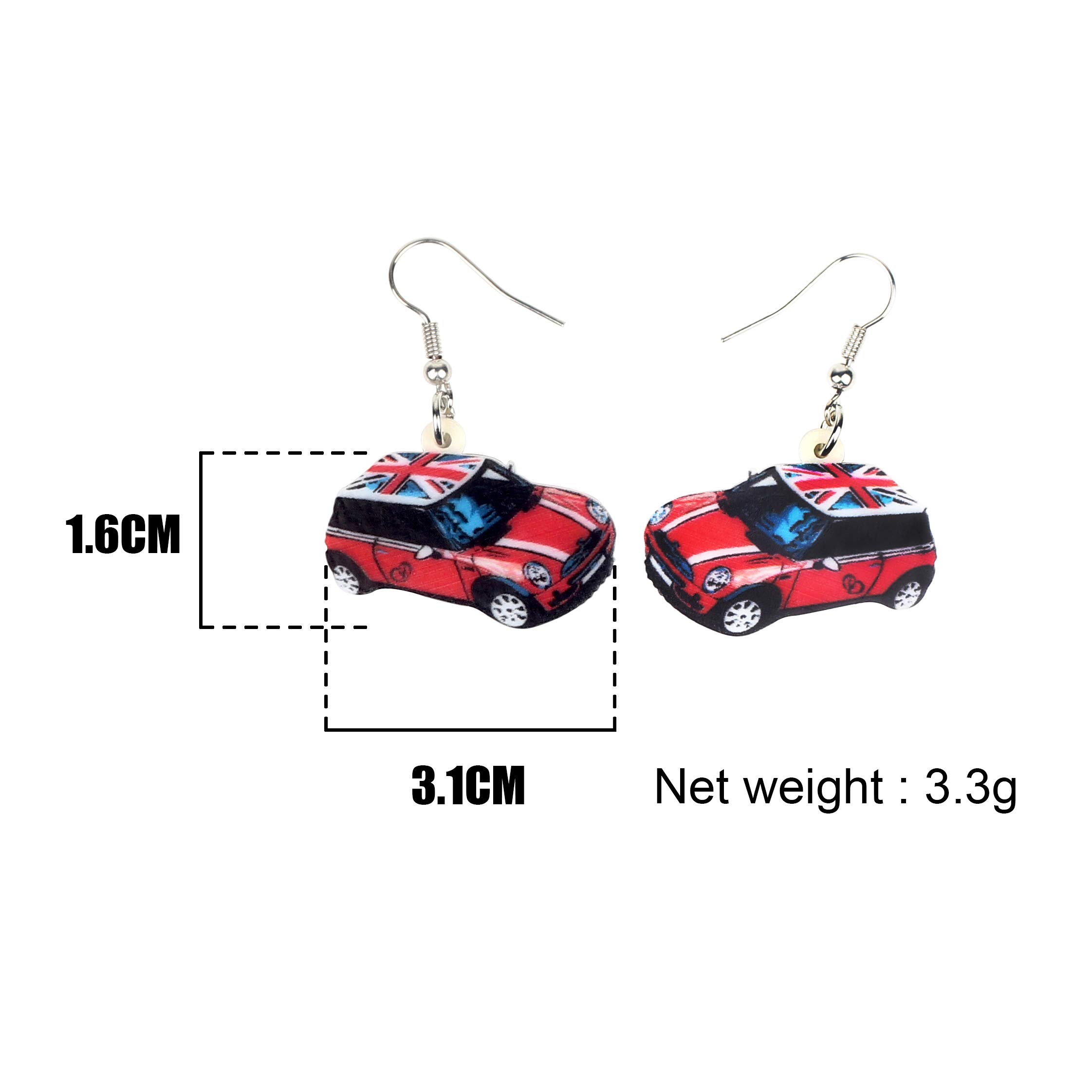 NEWEI Acrylic Beetle Car Earrings for Women - Dangle Camper Truck Jewelry - Fashion Accessories & Unique Gift - Perfect for Car Enthusiasts & Road Trips