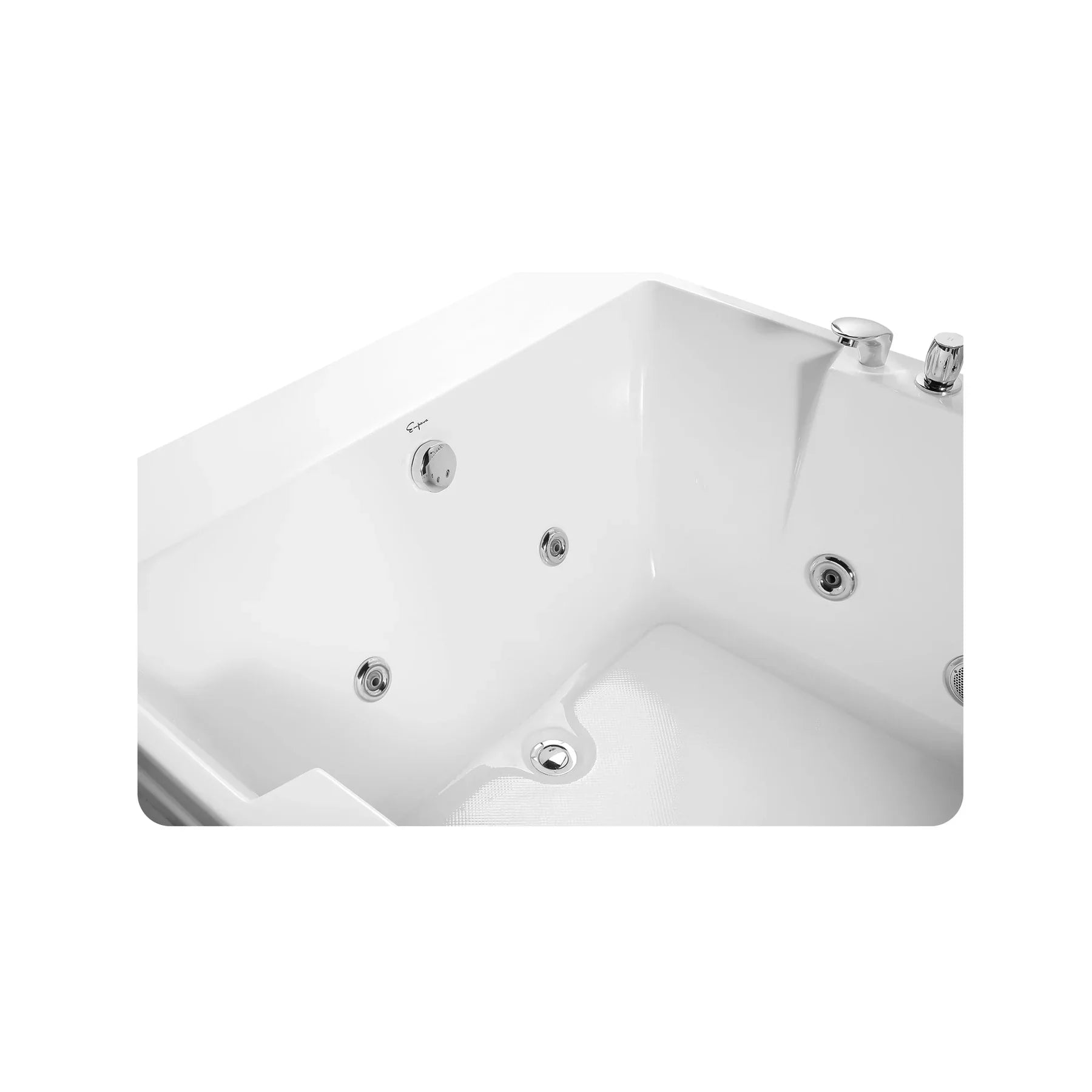Empava 72-Inch 2-Person Luxury Jetted Hydromassage Bathtub with LED Lights - Freestanding Soaking Tub for Master Bathroom Relaxation (Model 72JT367LED)
