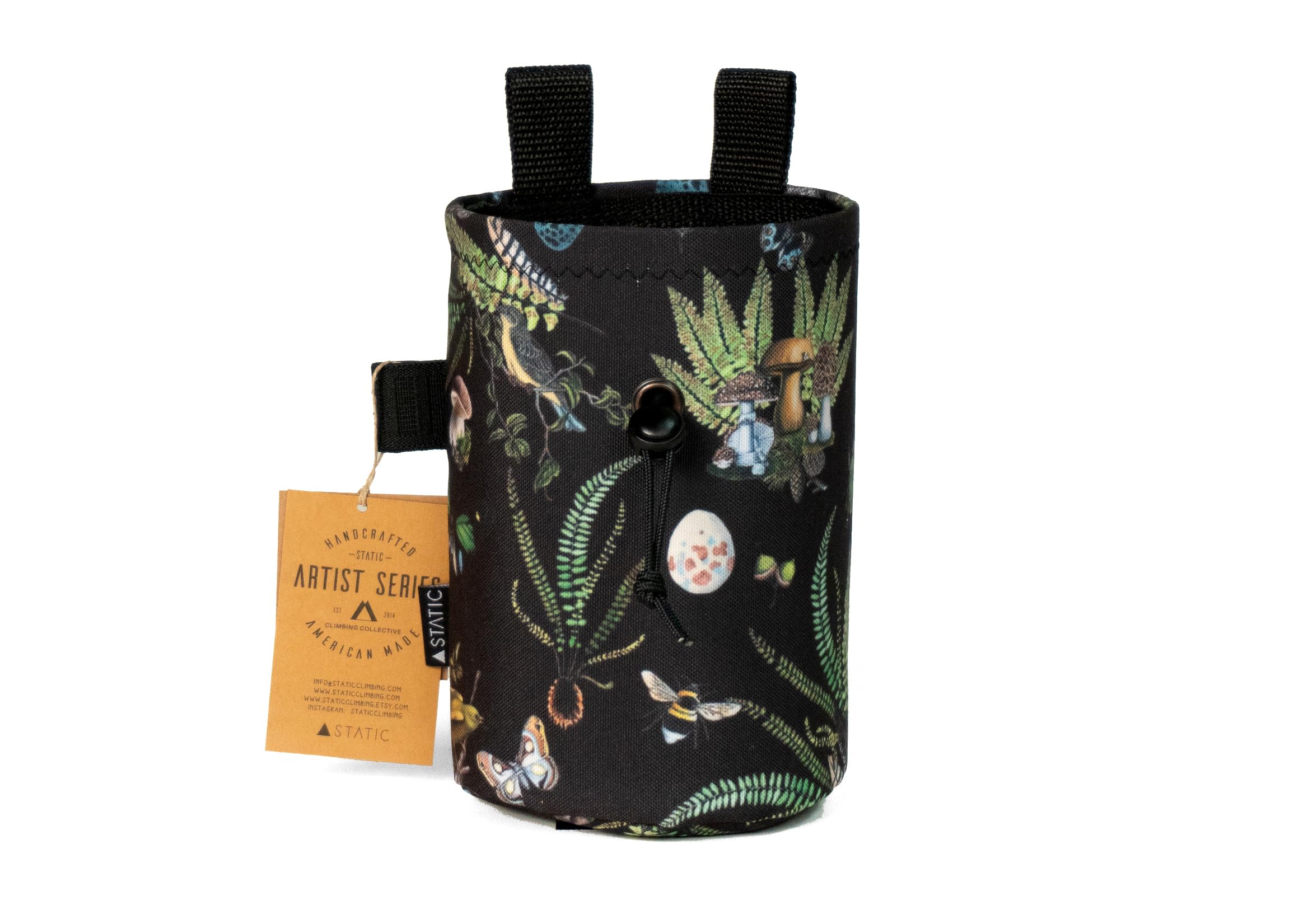 STATIC Chalk Bag for Rock Climbing & Bouldering - Naturalist Design | Perfect for Gym Training, Outdoor Adventures & Chalk Storage