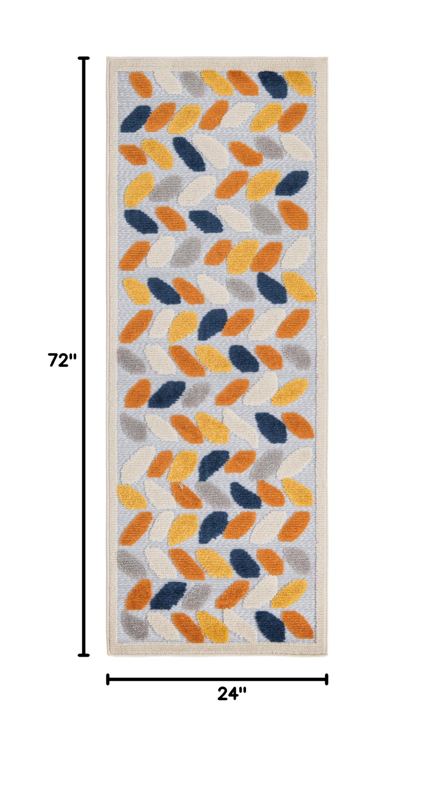 Aruba Outdoor Collection 6 Ft Runner Rug - Low-Pile Gray Indoor/Outdoor Rug for Patio, Deck, Hallway & Entryway - Weather-Resistant & Durable Floor Mat
