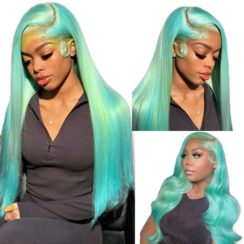 Turqoise lace front wigs