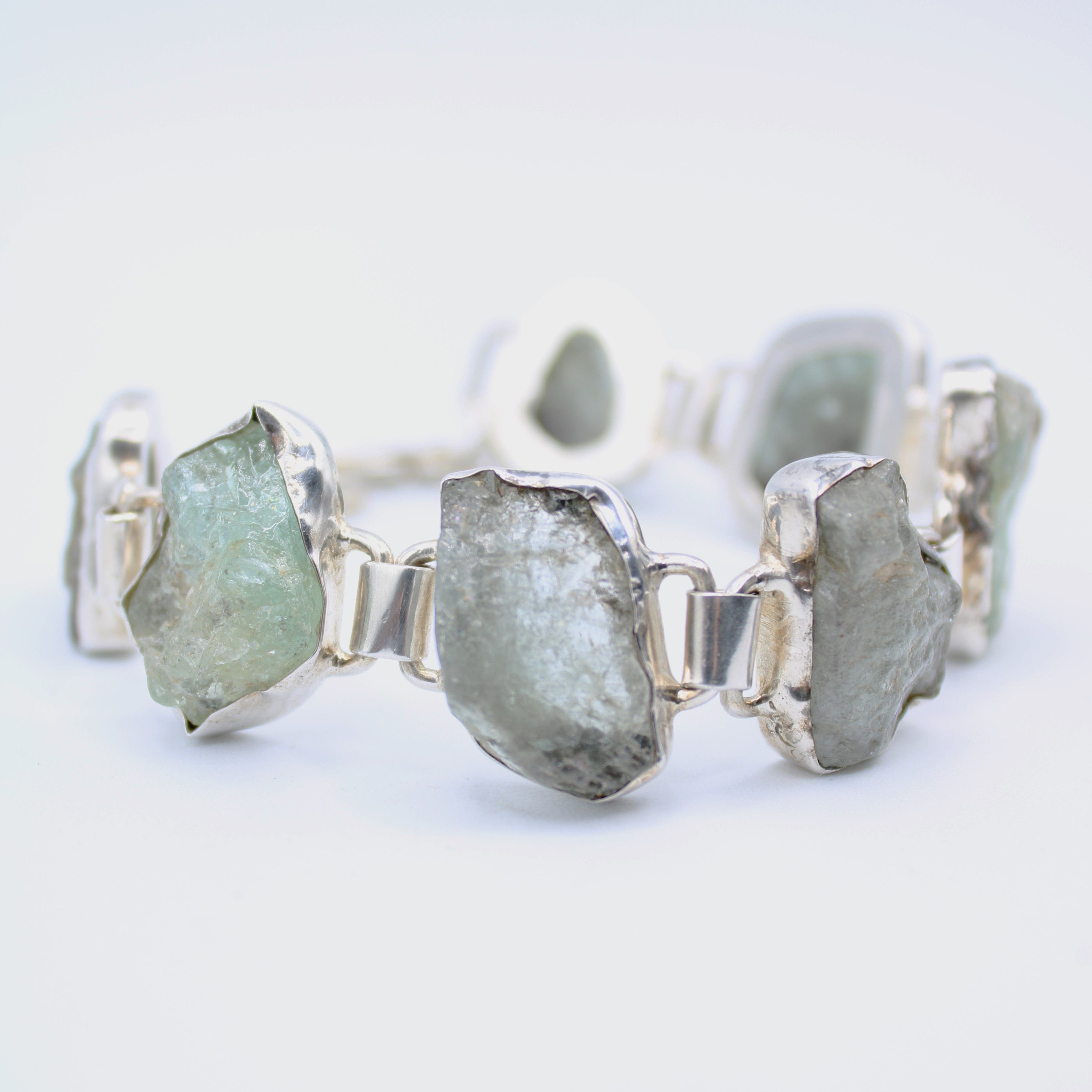 Elegant Aquamarine Sterling Silver Bracelet for Women - Perfect for Weddings, Anniversaries & Everyday Wear