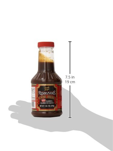 Charlie Vergos Rendezvous Famous Memphis Hot Barbecue Sauce - 18oz Bottle (1lb 2oz) - Spicy BBQ Glaze for Ribs, Wings & Grilling - Authentic Tennessee Flavor