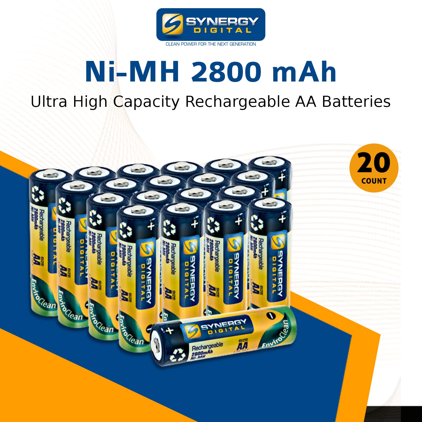 Synergy Digital Cordless Phone Batteries - 5-Pack Ni-MH AA Rechargeable Batteries 2800mAh for Uniden DCT5285-2 Phone | Long-Lasting Power for Home & Office Cordless Phones