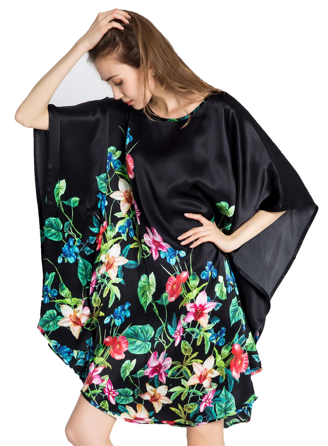 Grace Silk 100% Pure Mulberry Silk Nightgown for Women - Luxurious Sleepwear for Comfortable Nights & Elegant Lounging