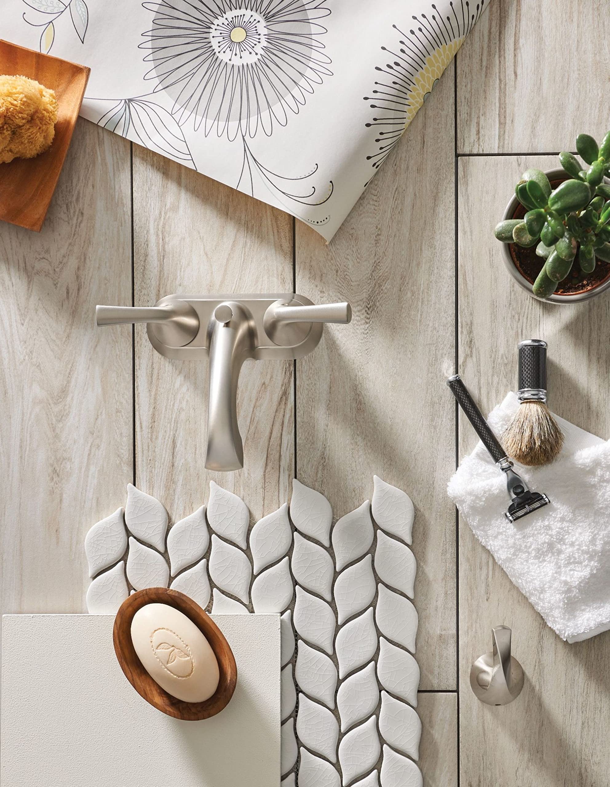 Moen Haber Spot Resist Brushed Nickel Two-Handle 4