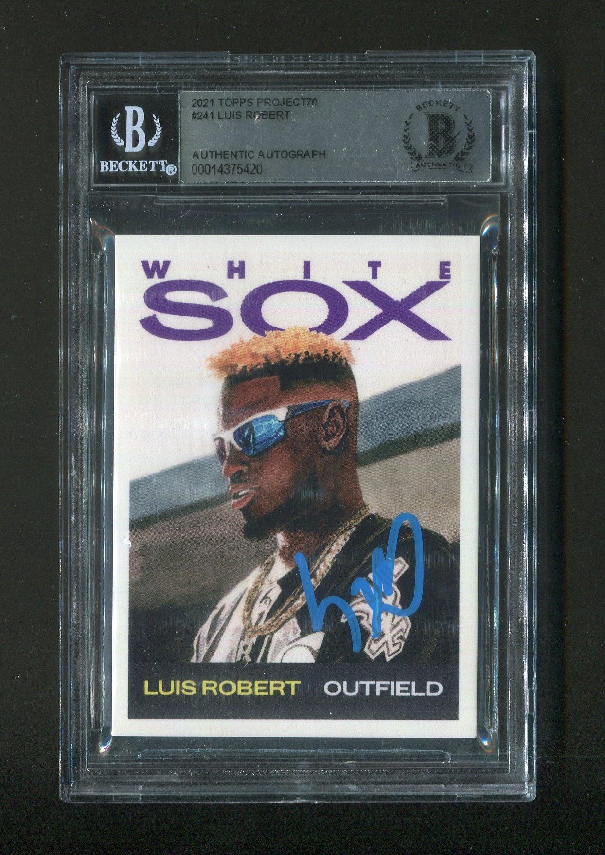 2021 Topps Project70 Luis Robert #241 BGS Graded Autographed Rookie Baseball Card - Collectible Sports Memorabilia for Fans & Investors
