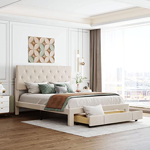 Beige W/ Drawer