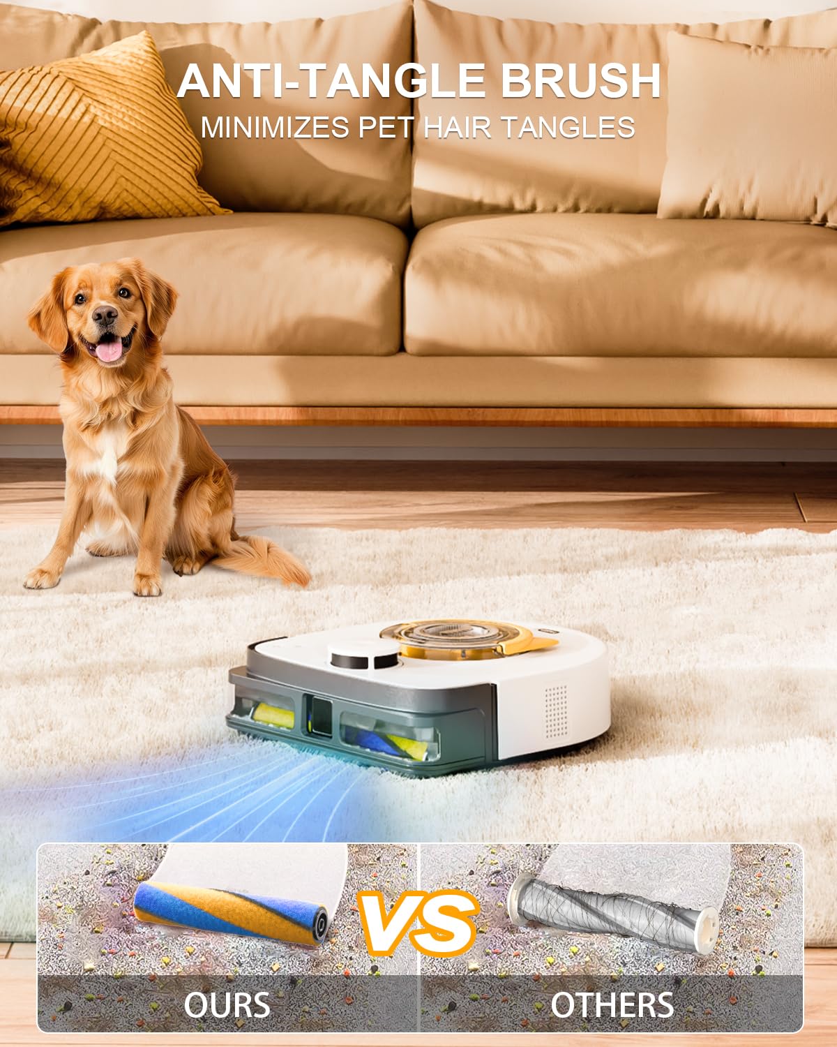 2025 Upgraded Automatic Robot Vacuum Cleaner - 22,000Pa Strong Suction, 4 Adjustable Modes, Bagless Design, Smart Mop & Carpet Cleaning - Perfect for Hardwood Floors, Pet Hair & Large Homes