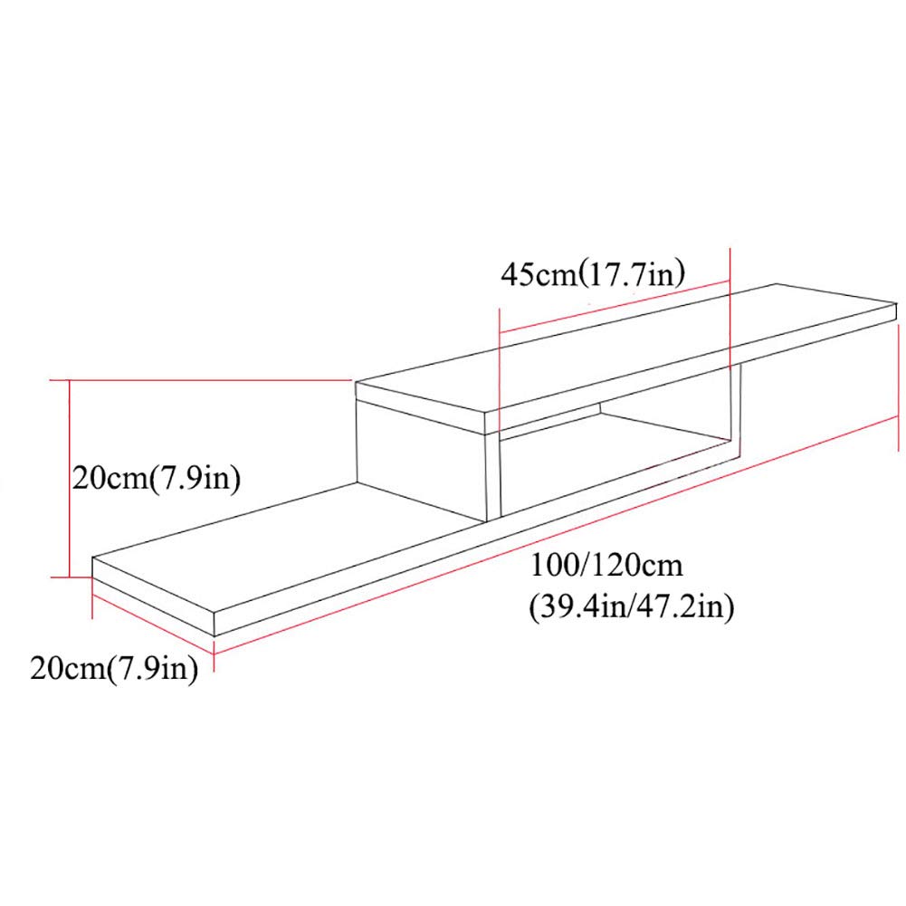 Modern Floating TV Shelf - 2-Tier Wall Mounted Media Console for Cable Box, Router, DVD Player & Remote Control - Perfect for Living Room, Bedroom & Home Theater Setup