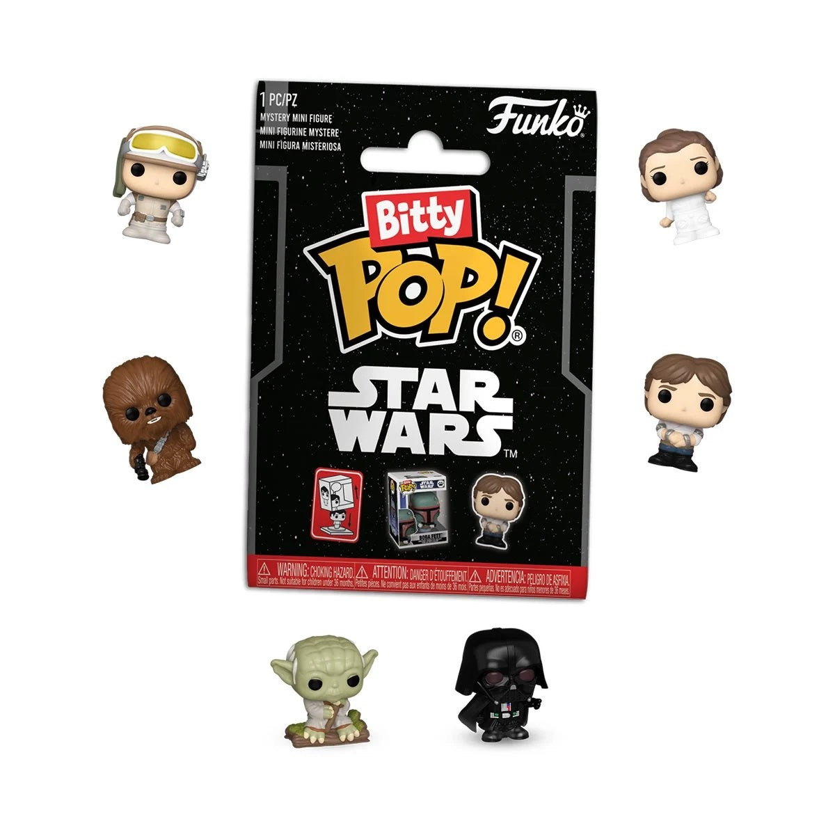 Bitty Pop! Star Wars Series 2 Blind Box Collectible Figures - Mystery Pack with 1 Random Character - Perfect for Star Wars Fans, Collectors & Gift Giving