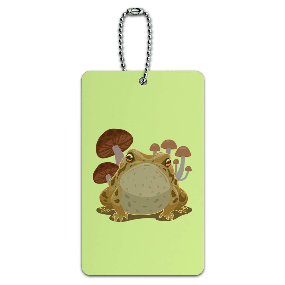 Cute Frog Luggage Tag - Mushroom Design Suitcase ID Tag for Travel, Carry-On, Backpacks - Perfect for Kids, Adults & Unique Gift Ideas