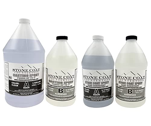 1 Gallon Deep Pour Epoxy Resin Kit for River Tables, Countertops & Woodworking - Stone Coat Countertop Epoxy for DIY Bar Tops, Table Tops & Wood Slab Filling | Ideal for Home Decor & Furniture Making Projects