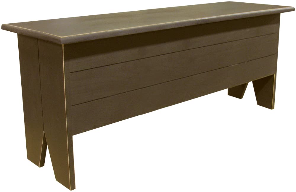 Sawdust City 4-Foot Bench Seat with Storage - Old Brown Finish | Rustic Wooden Entryway, Mudroom, or Patio Furniture for Home & Garden