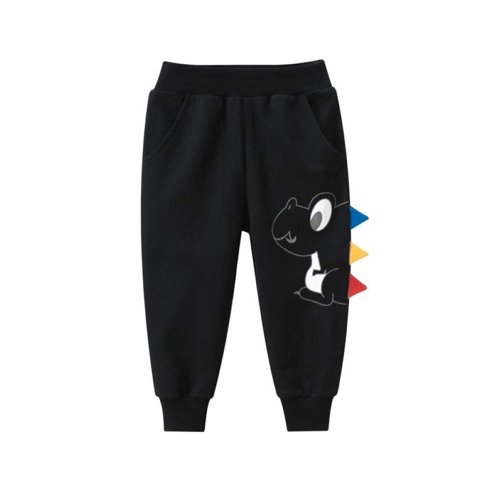 **Boys' Dinosaur Print Cotton French Terry Sweatpants - 2-Pack Active Joggers for Play, School & Casual Wear**