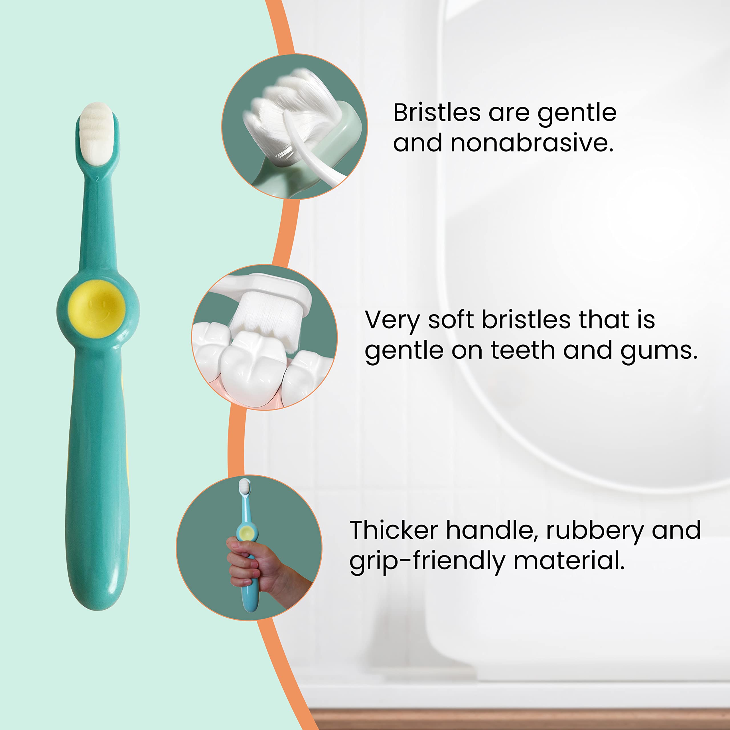 Giraffe Wall Mounted Toothbrush Holder for Kids - Ultra Soft Bristle Toothbrush & Hanging Bathroom Organizer | Perfect for Kids' Bathroom, Nursery, or Travel | Fun Tooth Brushing Solution for Children