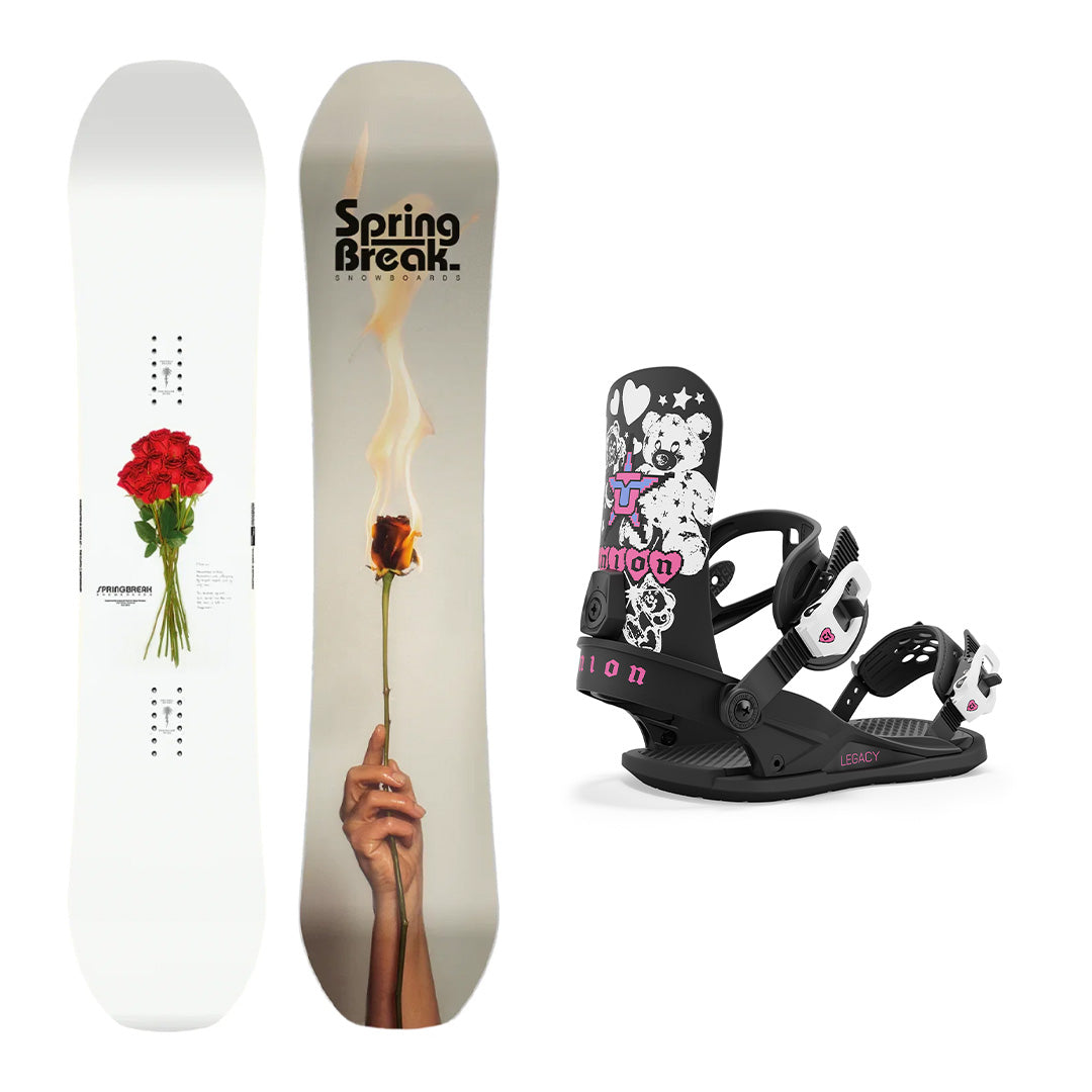 **CAPiTA Spring Break Powder Twin Snowboard with Union Women's Legacy Bindings 2025 – Perfect for Powder Days & Freestyle Riding**