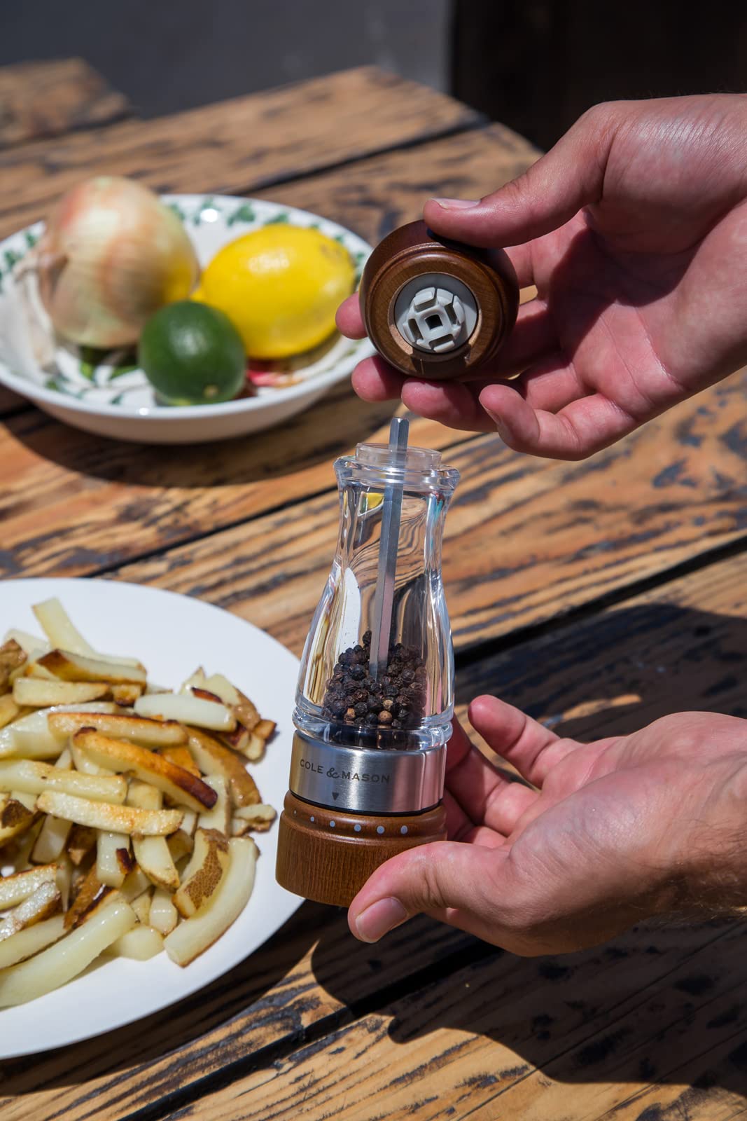 Cole & Mason Keswick Forest Dark Wood Pepper Mill - Premium Stainless Steel Grinder with Gourmet Precision+ Mechanism, 7.1 Inches (180mm) - Perfect for Kitchen, Dining Table & Gourmet Cooking