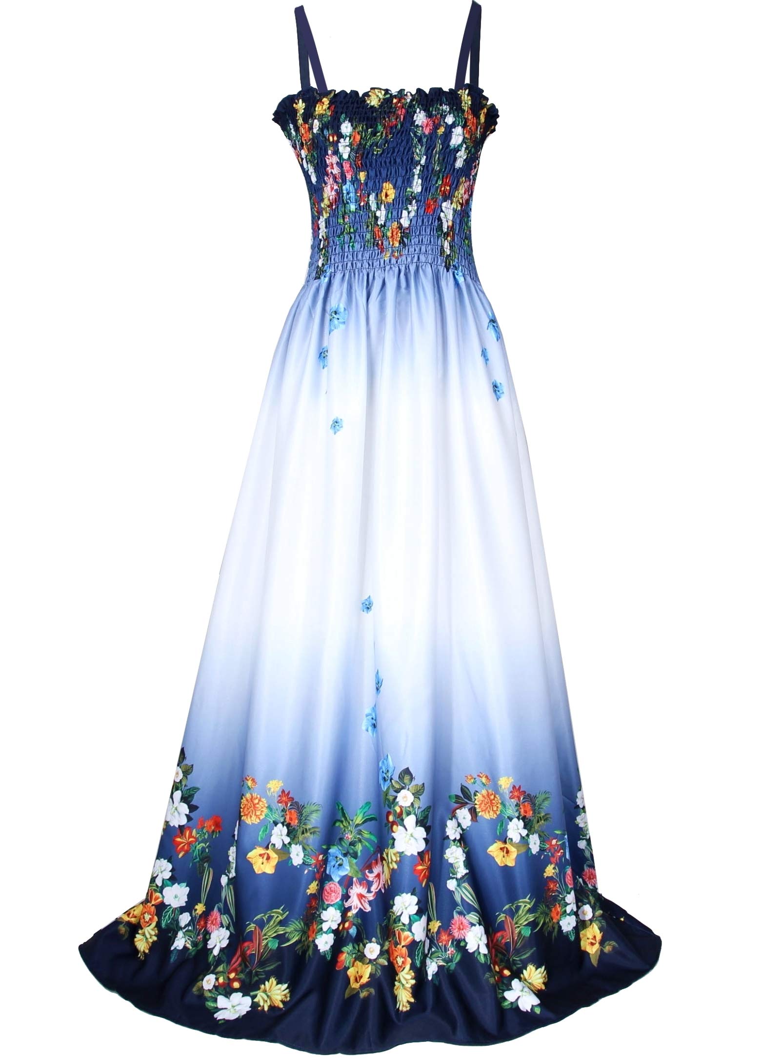 Floral Plus Size Maxi Dress for Women - Sexy Long Summer Hawaiian Sundress, Casual Sleeveless Evening Dress for Beach, Vacation & Date Night