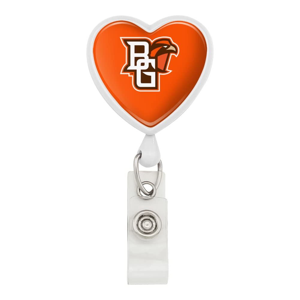 Bowling Green Primary Logo Heart Lanyard - Retractable Reel Badge Holder for ID Cards, Keys & Work Security (Perfect for Schools, Offices & Events)