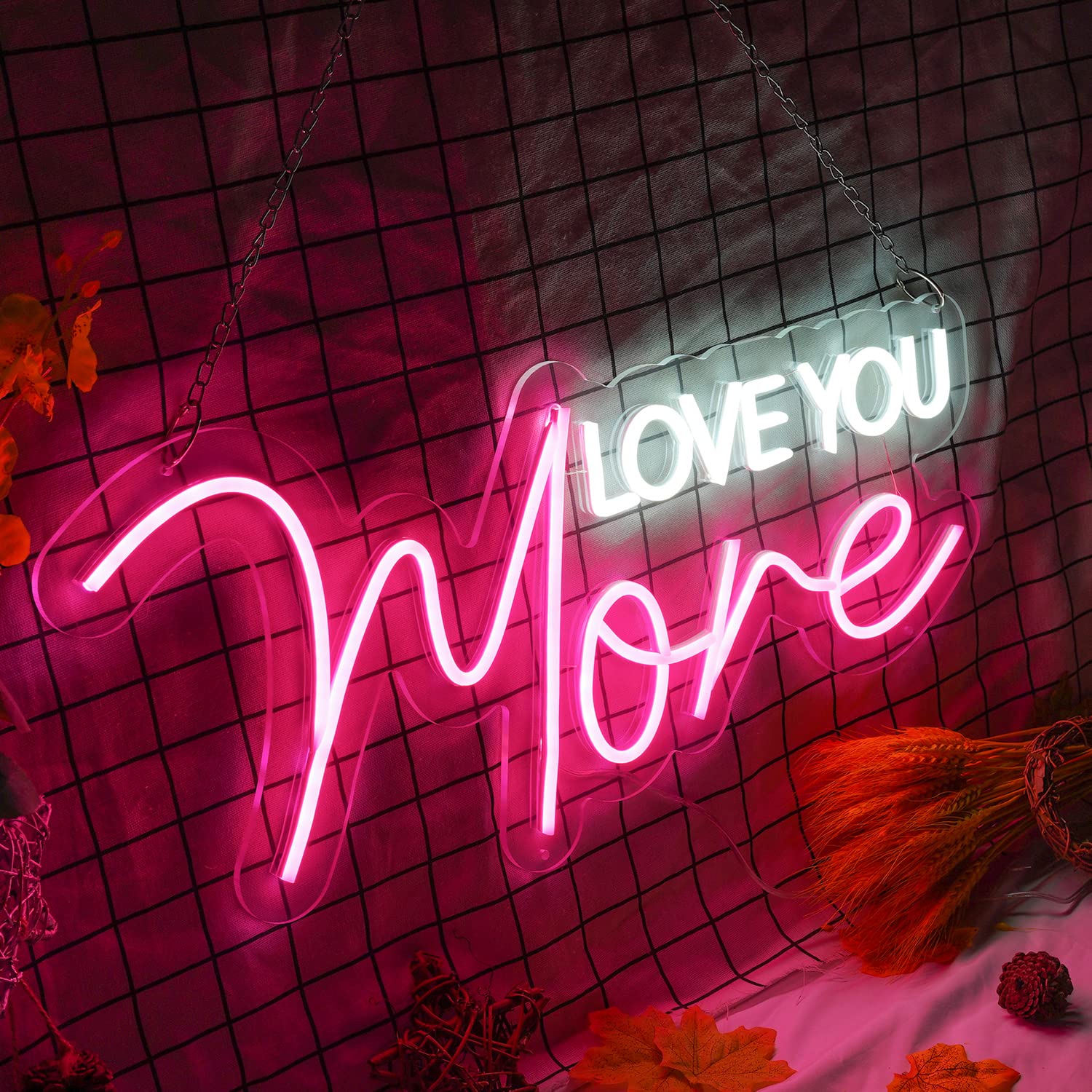 Custom Love You More Neon Sign - Personalized LED Wall Decor for Weddings, Anniversaries & Parties | Romantic Home Decor, Bedroom Lighting & Event Signage