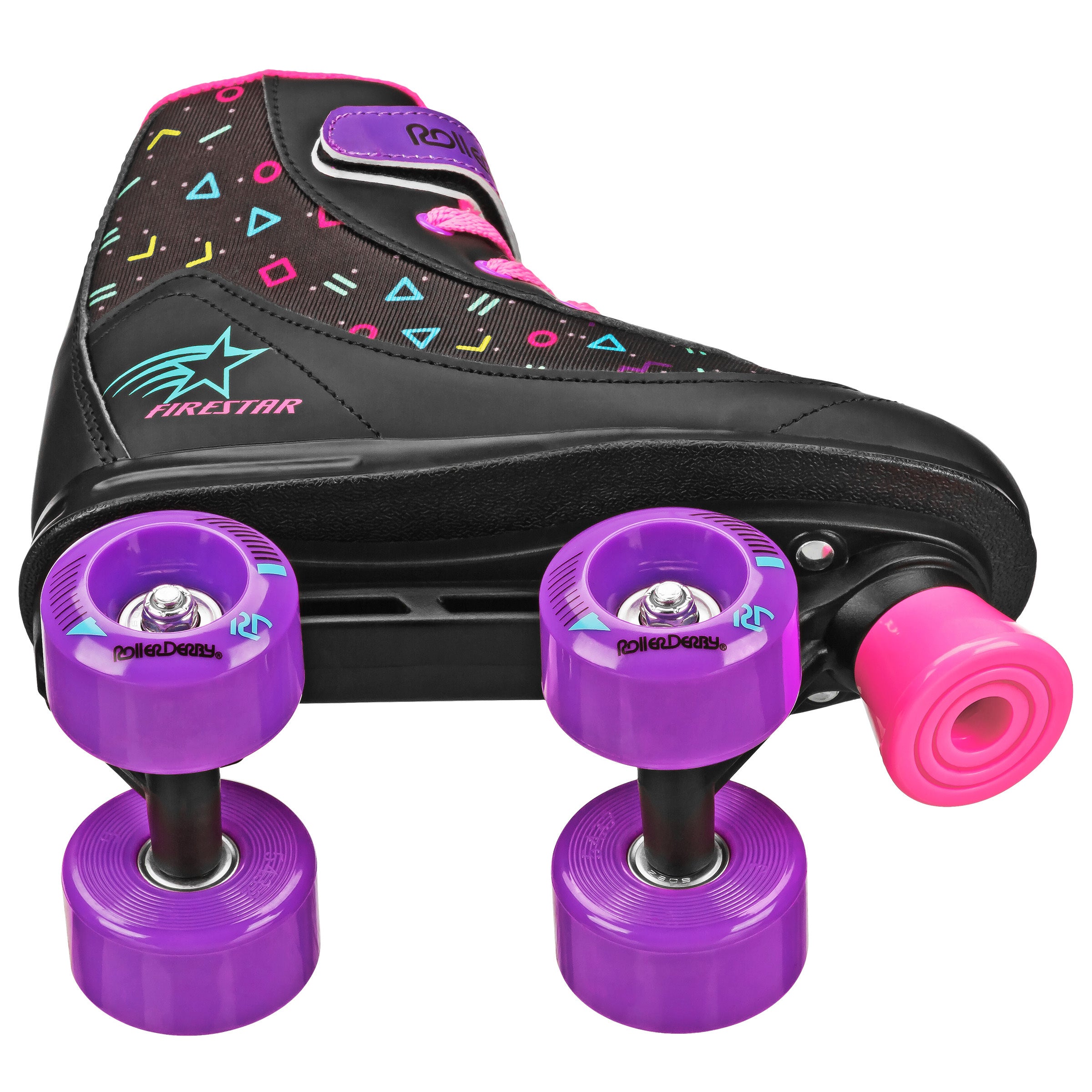 FireStar Youth Girls Roller Skates - Adjustable Quad Roller Skates for Kids Ages 5-12, Outdoor & Indoor Skating, Birthday Gifts for Girls (Pink) - Perfect for Rinks, Parks, and Birthday Parties