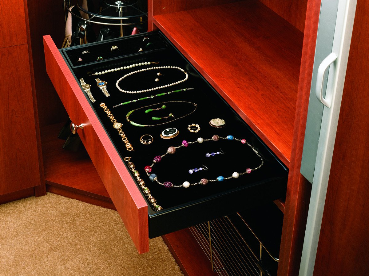 Rev-A-Shelf Jewelry Drawer Organizer with Soft Close - Premium Jewelry Storage Solution for Bedroom, Closet & Vanity Organization