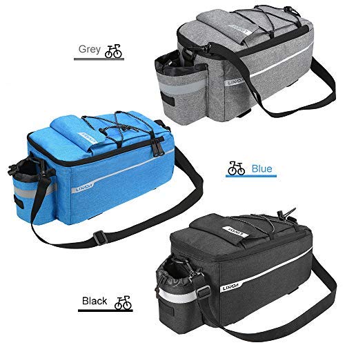 Lixada Waterproof Bicycle Pannier Bag with Detachable Rain Cover - 29L Insulated Cooler Backpack for Cycling Commuting, Grocery Shopping & Outdoor Picnics - Multifunctional Bike Seat Trunk Bag (29 x 16 x 17cm)