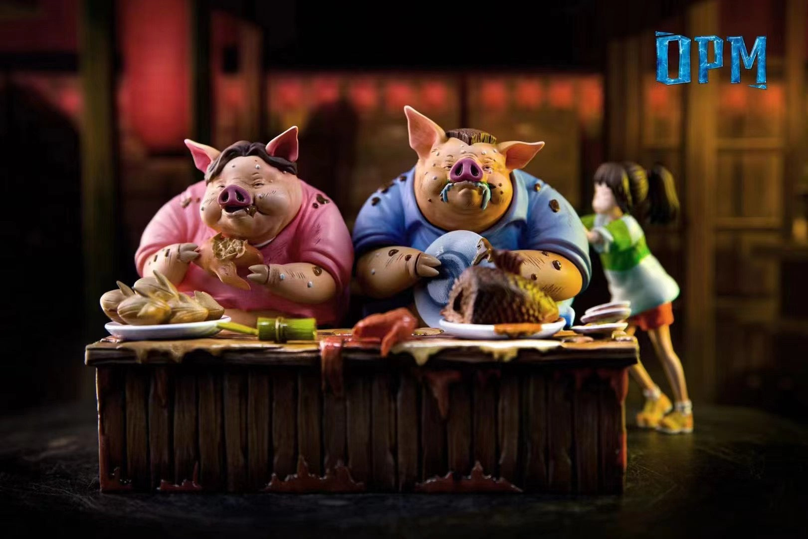 OPM Studio Spirited Away (Mother Pig + Father Pig) Anime Collectible Figures – Perfect for Studio Ghibli Fans, Home Decor, and Gift Giving