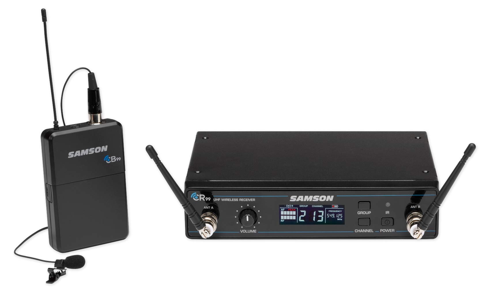 Samson Concert 99 Lavalier Microphone - Professional K-Band Wireless Lav Mic for Church Sound Systems, Worship Services & Live Performances