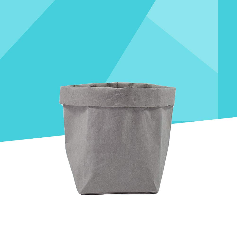 Eco-Friendly Reusable Grocery Bags - Washable Kraft Paper Lunch & Kitchen Storage Containers for Decor, Flowerpot Wraps & Small Trash Can | Perfect for Grocery Shopping, Picnics & Home Organization