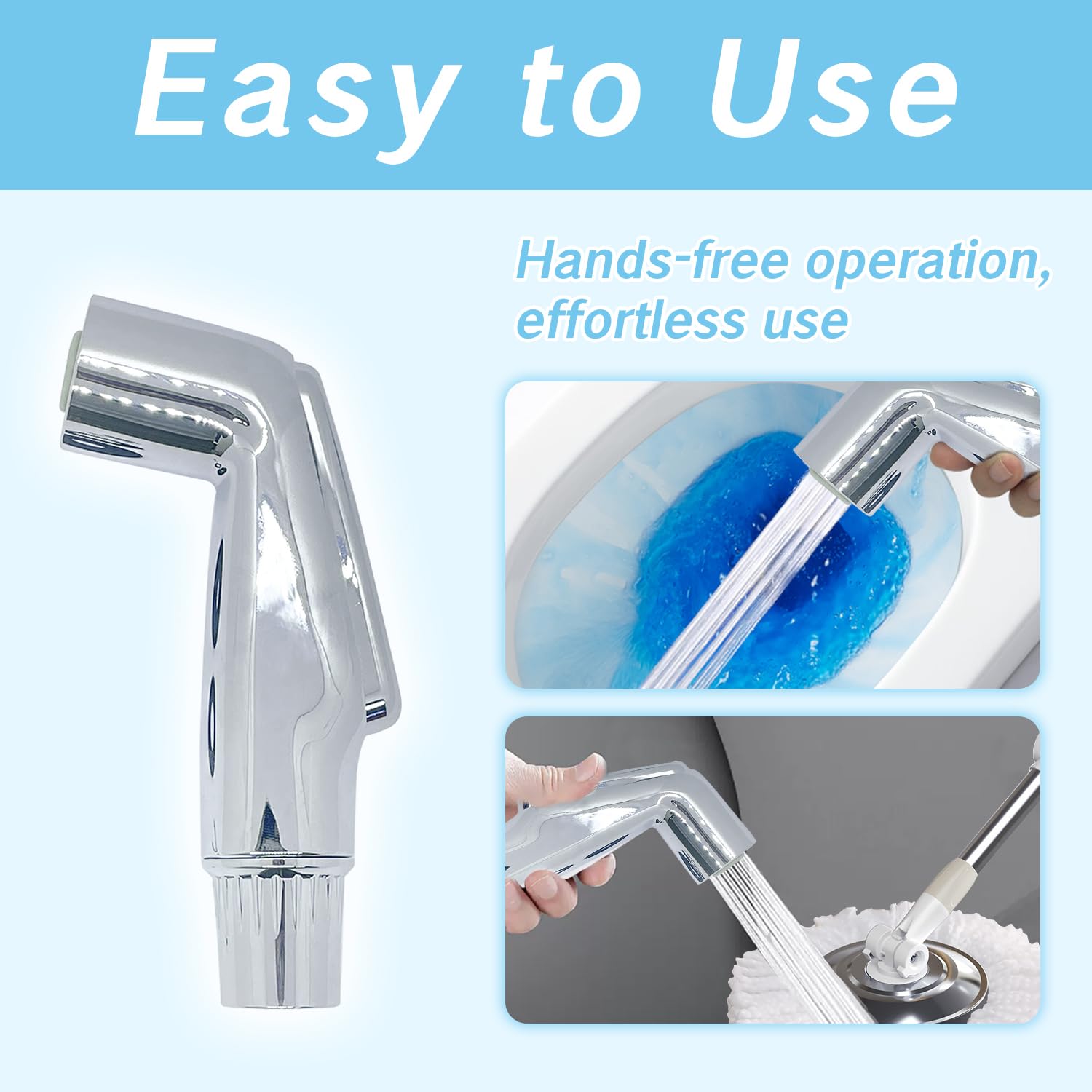 1 Pack Universal Kitchen Sink Sprayer Replacement Head - Chrome Pull Out Faucet Spray Attachment with Easy Installation for Most Sinks | Perfect for Dishwashing, Vegetable Rinsing & Countertop Cleaning