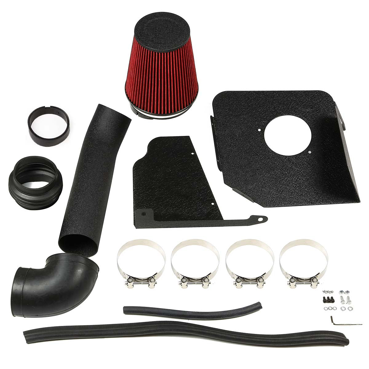 2007-2008 Chevy Silverado GMC Sierra 4.8L 5.3L 6.0L Performance Cold Air Intake System with Heat Shield & High-Flow Air Filter - Improve Engine Power & Fuel Efficiency for Off-Road & Towing