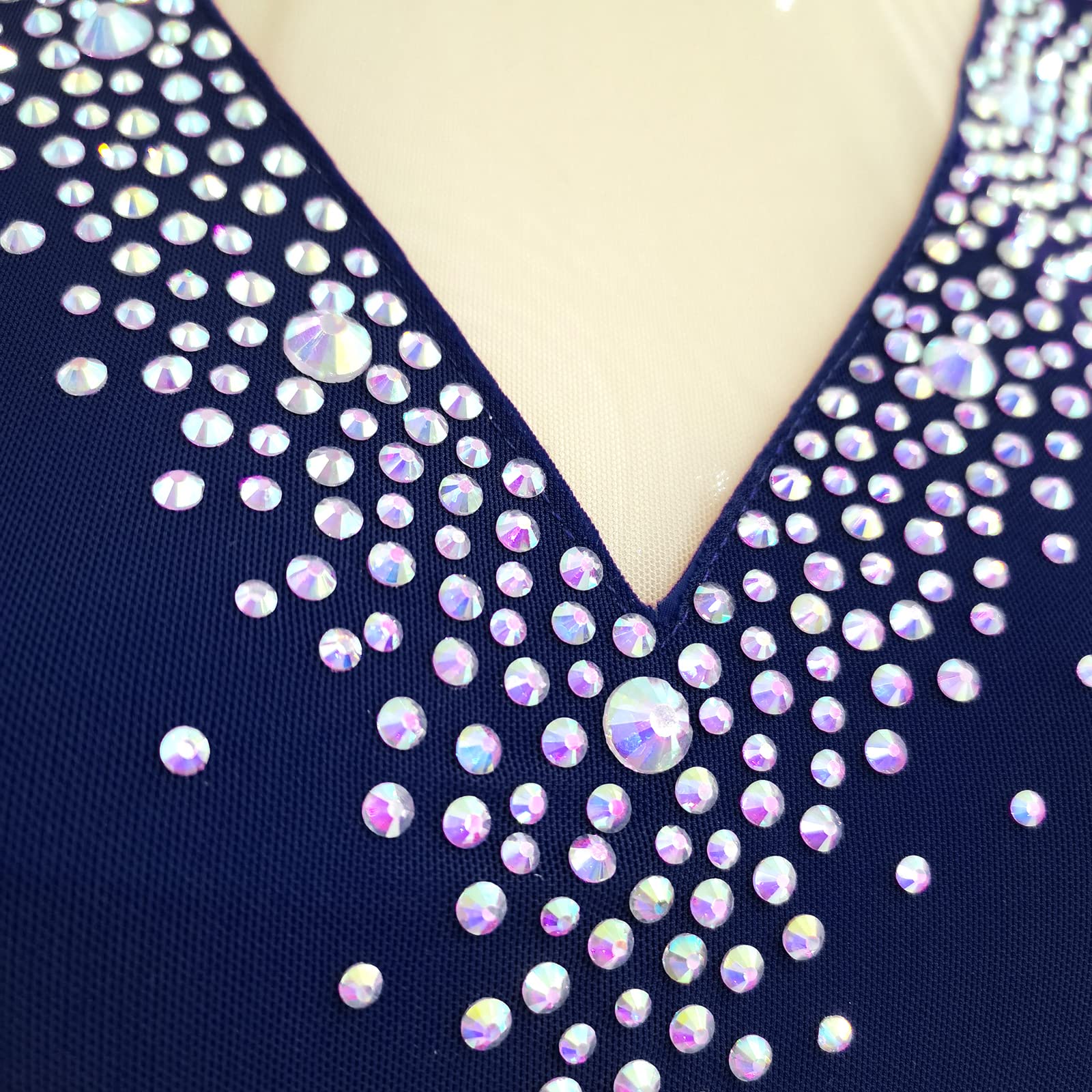 LIUHUO Sparkling Ice Skating Dress for Girls & Women - Rhinestone Competition Dance Costume for Kids - Perfect for Figure Skating, Performances & Recitals