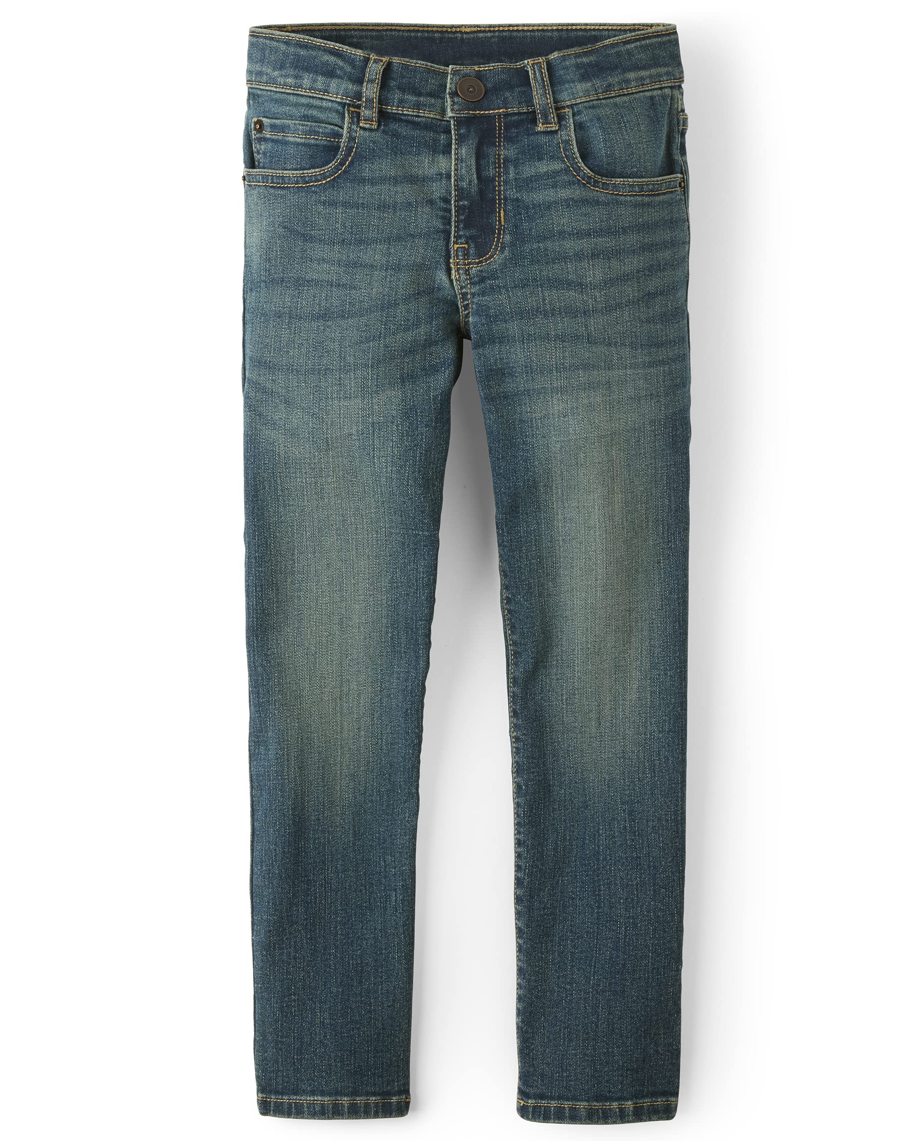 The Children's Place Boys' Stretch Straight Leg Jeans - Comfortable Denim Pants for Active Kids | Perfect for School, Play & Everyday Wear