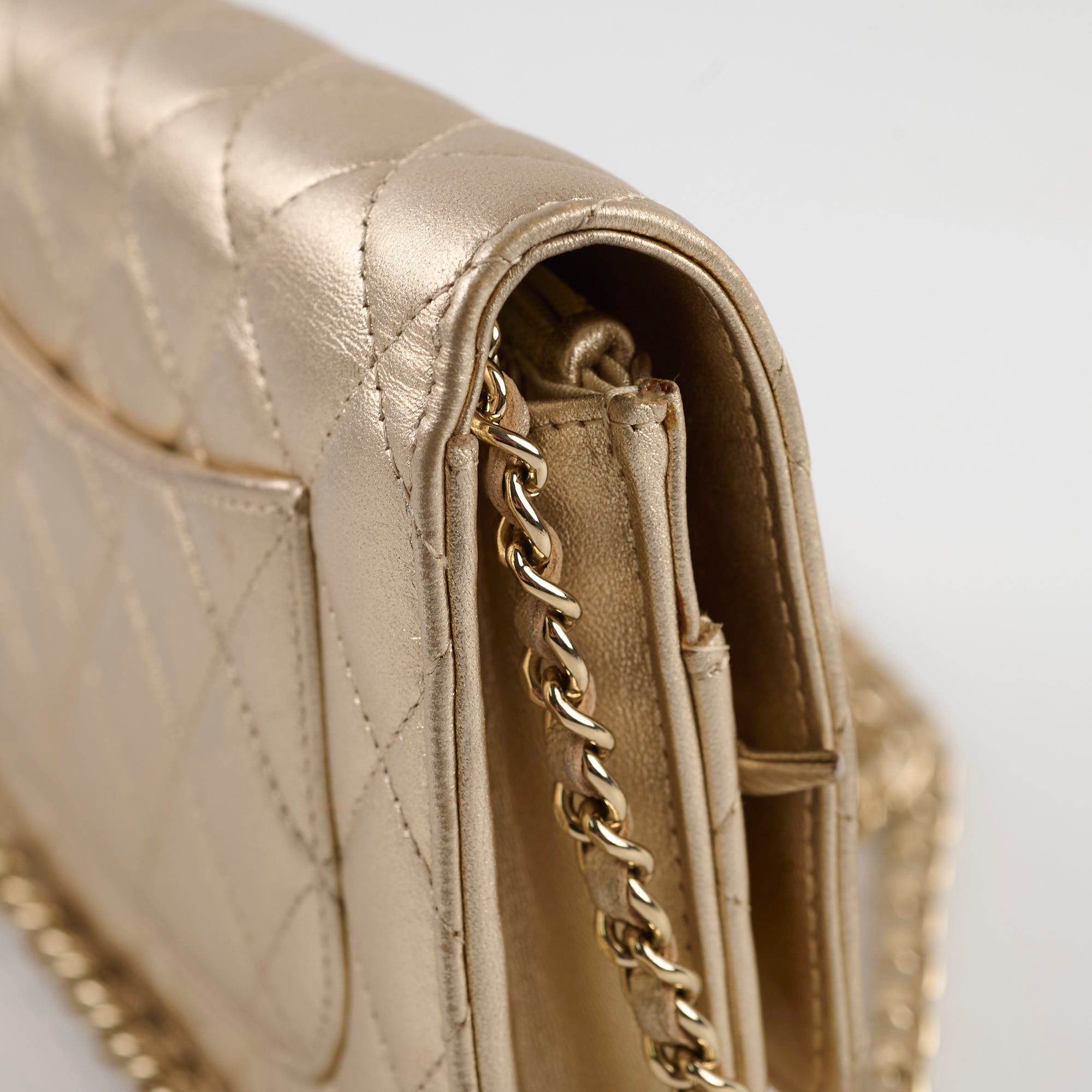 Chanel Metallic Wallet On Chain Gold - Luxury Crossbody Bag for Women, Perfect for Parties, Date Nights & Special Occasions