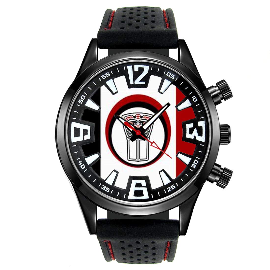 Timest Canada Nisgaa Flag Men's Wrist Watch - Analog Quartz Watch with Silicone Strap, Round Dial, Water Resistant - Perfect for Outdoor Activities, Travel & Casual Wear