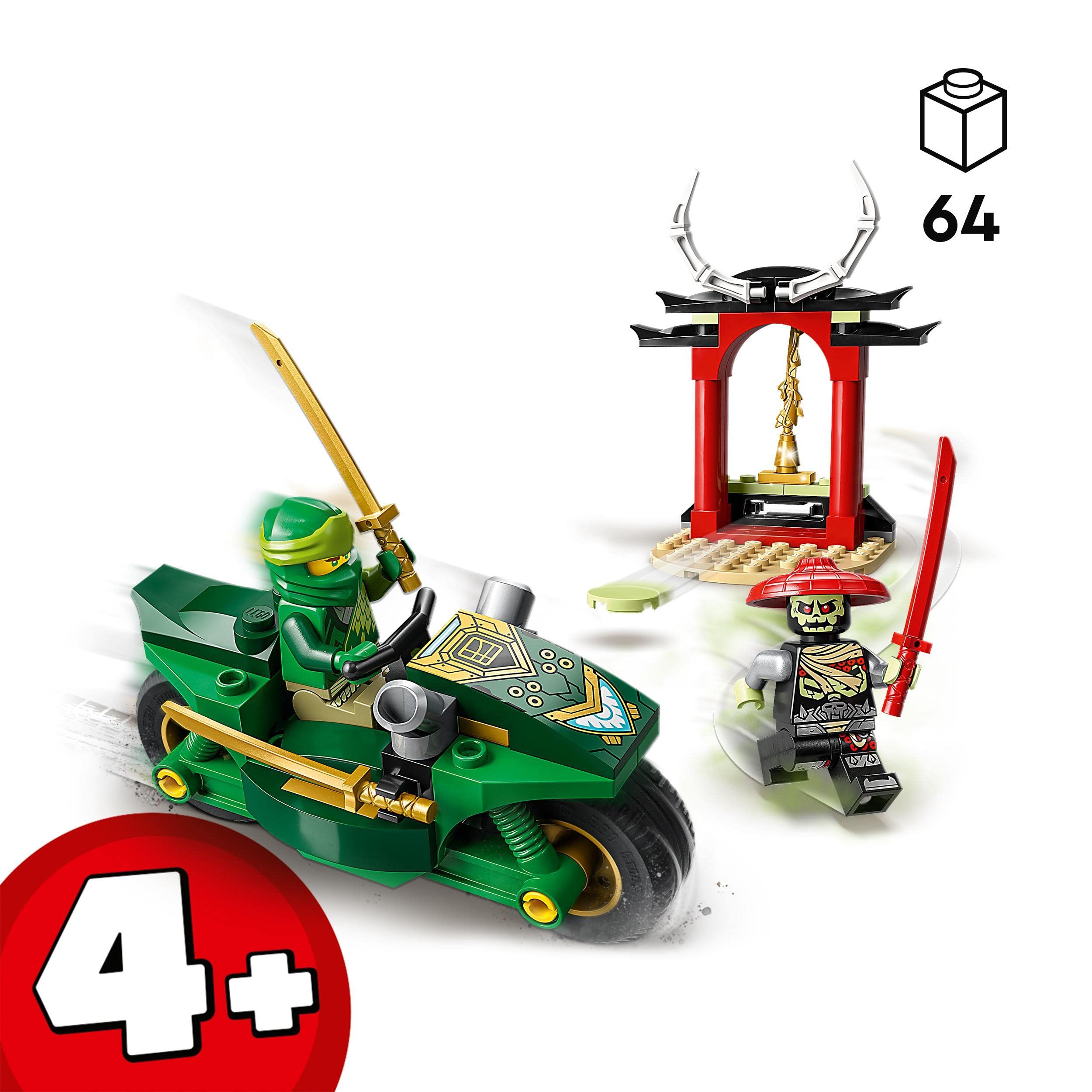 LEGO Ninjago Lloyd's Ninja Motorcycle 71788 - Building Toy for Kids Ages 4+, Educational Play Set with 2 Minifigures, Easy to Build for Beginners - Perfect Birthday Gift for Boys & Girls | Creative Play, STEM Learning, Ninja Adventure Scenes