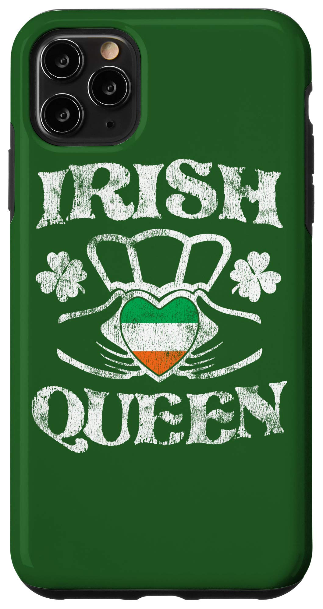 iPhone 11 Pro Max Case with Irish Queen Claddagh Ring Design - Perfect for St. Patrick's Day, Irish Heritage Celebrations & Everyday Protection
