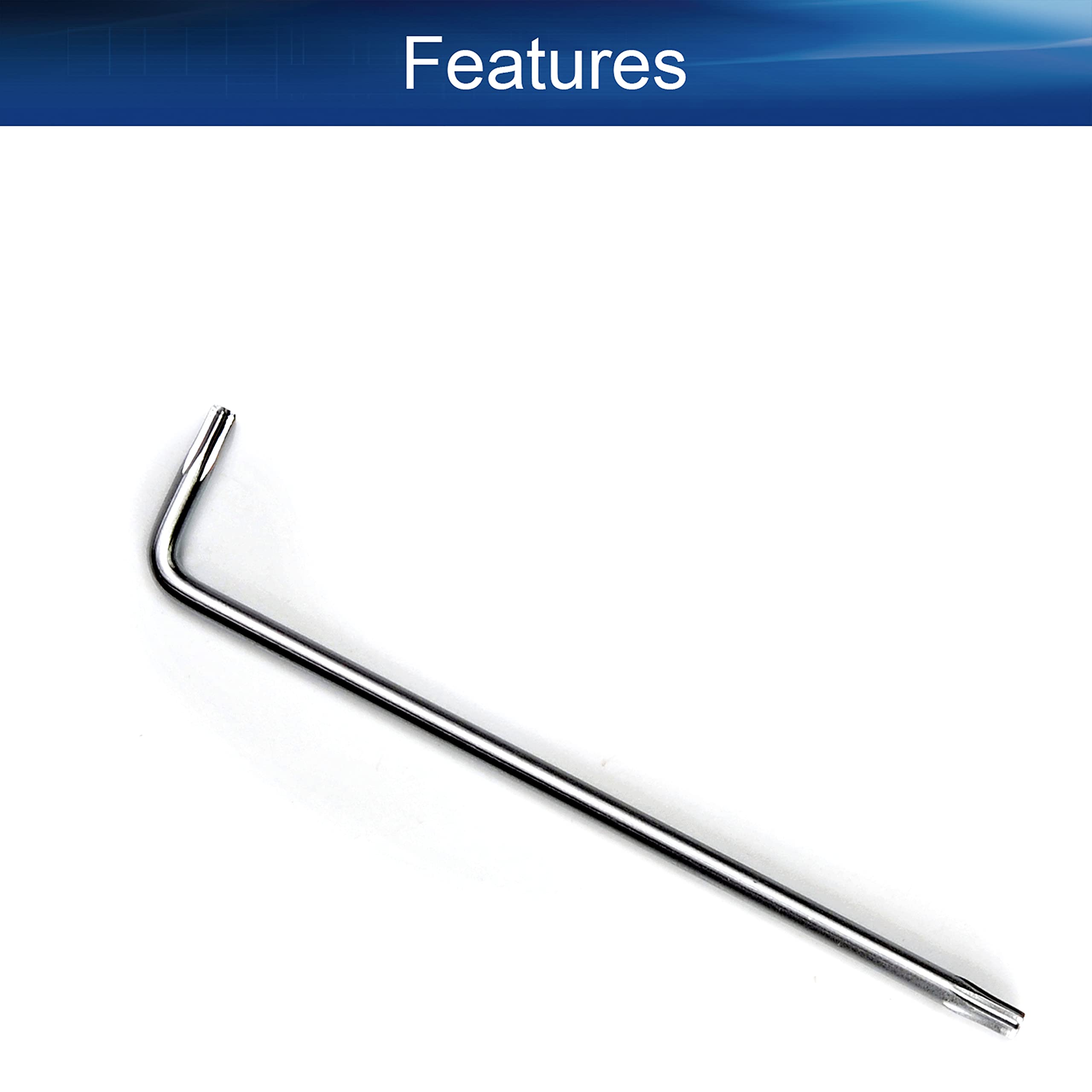 Auniwaig T10 Long Arm Torx Key Wrench Set - Professional Torx Hex Key Wrench Tool with L-Shape Nickel Plating for Electronics, Automotive & Bike Repairs - Durable Torque Repair Tool (1pc) - Perfect for DIY, Home Improvement and Mechanical Maintenance