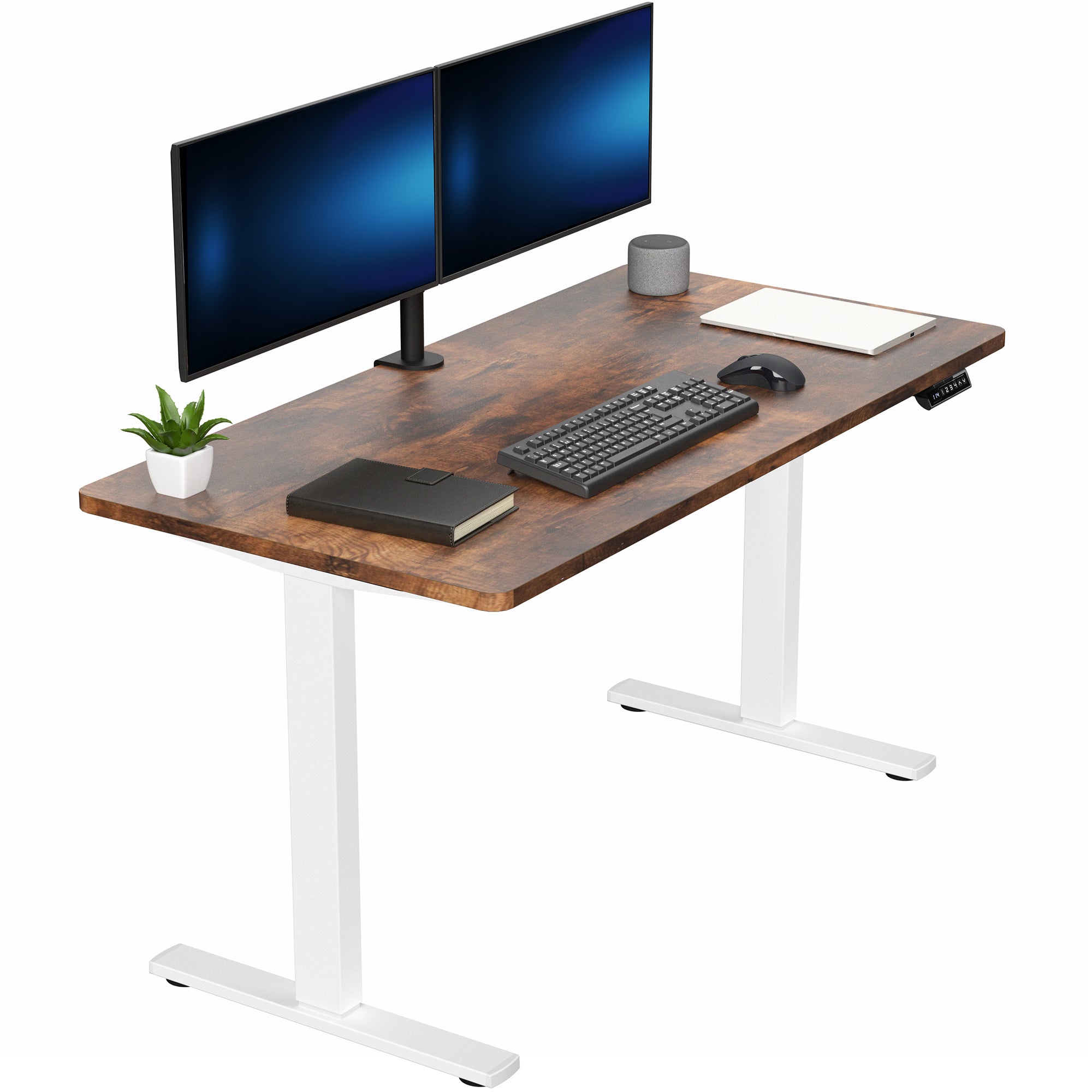 1B Solid Top Series Single Motor Electric Standing Desk with Push Button Memory Controller - Perfect for Home Office, Gaming & Workspace Ergonomics