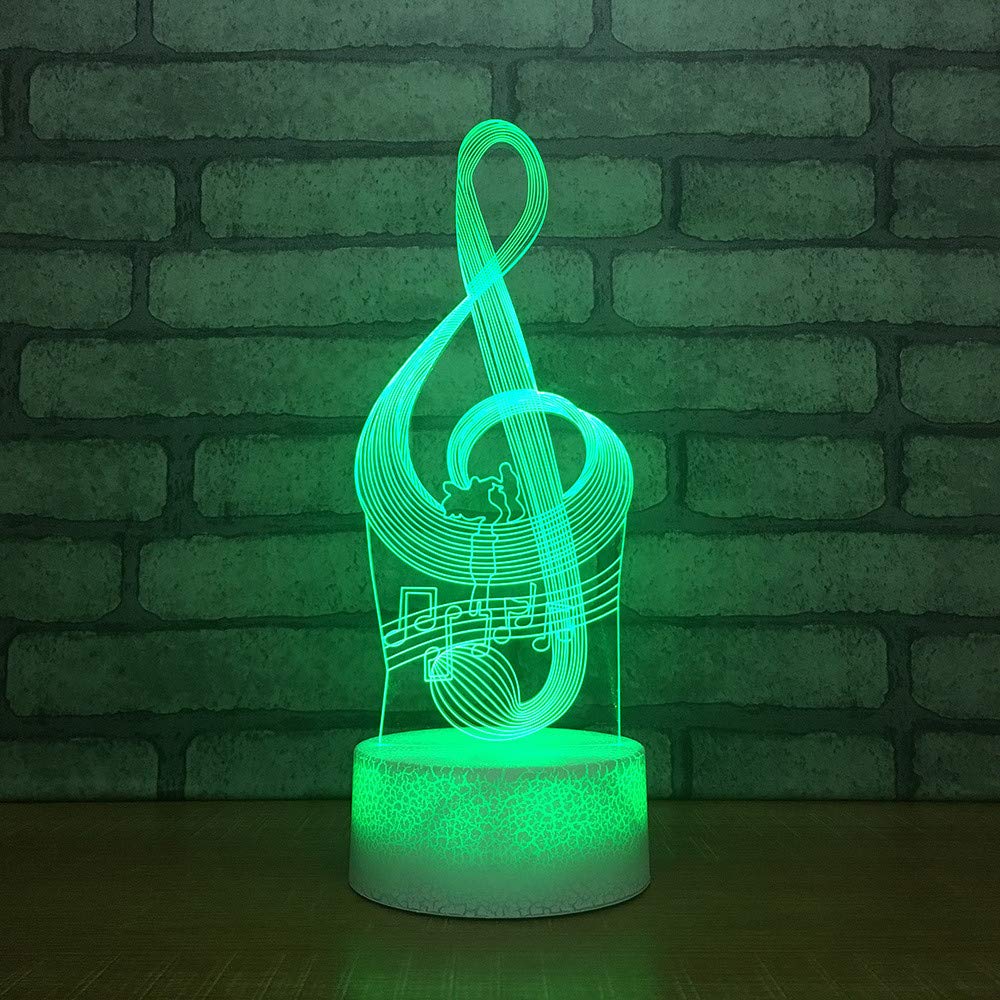 3D LED Night Light with Music - Creative Bedside Table Lamp for Kids & Adults, Party Decor, Sleep Aid, and Home Gift Ideas | Perfect for Bedrooms, Nurseries, and Relaxation Spaces