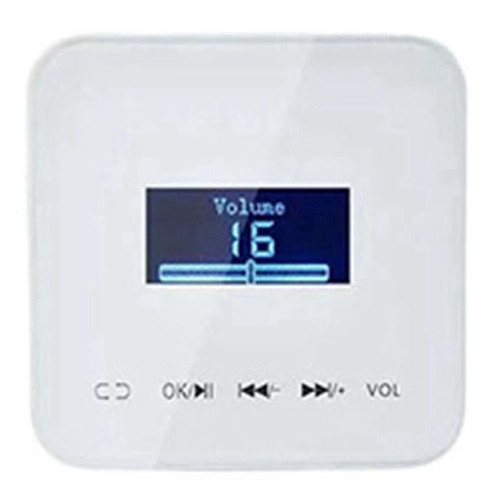 Spactz 1-Piece In-Wall Smart Home Volume Control with 20W x 2CH Amplifier - White (Plastic + Metal Construction) - Perfect for Home Theater, Multi-Room Audio & Smart Home Automation Systems