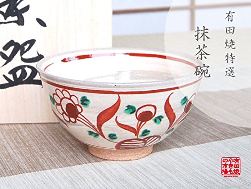 Authentic Japanese Akae Manreki Tea Bowl for Traditional Tea Ceremony - Handcrafted in Japan, Perfect for Matcha, Sencha, and Zen Meditation