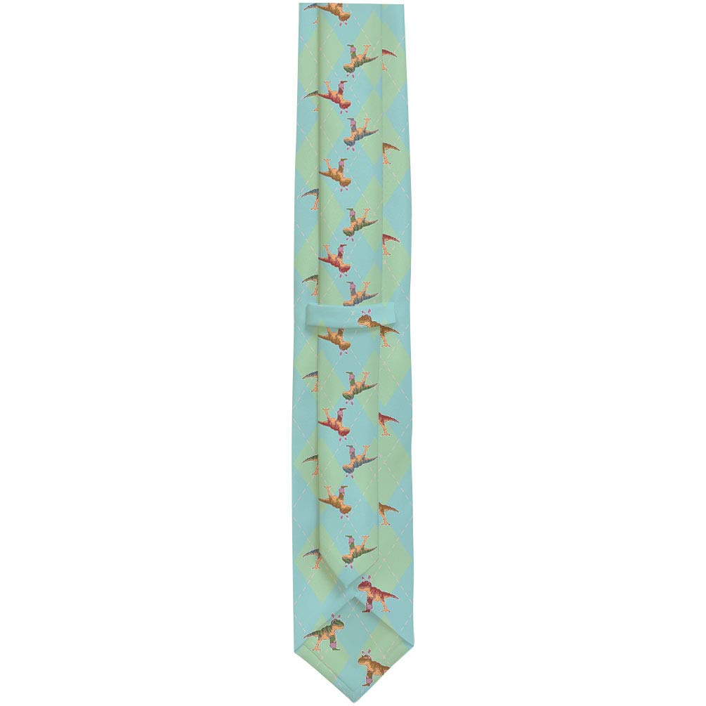 Funny Dinosaur Easter Tie for Men - Novelty TRex Necktie Gift for Spring & Easter - Perfect for Office, Parties & Holiday Outfits