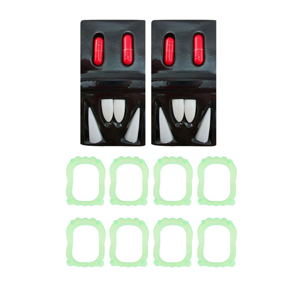ABOOFAN 22 Pcs Halloween Denture Set - Scary Zombie Teeth for Costume Parties, Horror Festivals & DIY Decorations | Perfect for Halloween, Cosplay & Themed Events